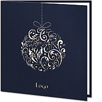 Navy Blue Laser Bauble