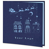 Laser Cut Christmas City Card