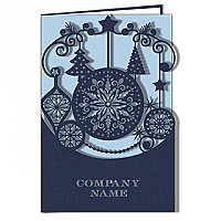 Navy Blue Laser Cut Card