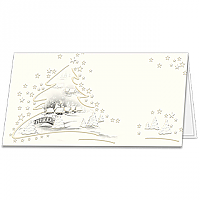 Cream Christmas Card