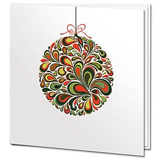 Colourful Bauble Card