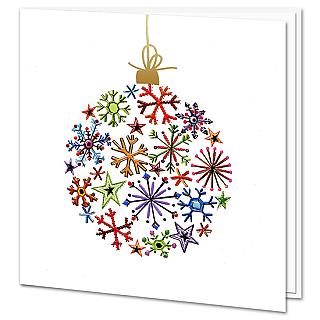 Colourful Bauble Christmas Card