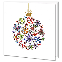 Colourful Bauble Christmas Card