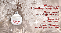 White Bauble Vintage E-Card