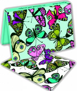 10 Notecards with envelopes Multi Butterflies 