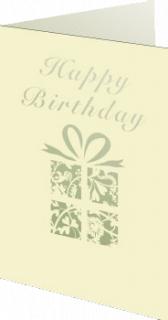 Greetings Card Happy Birthday Lasercut