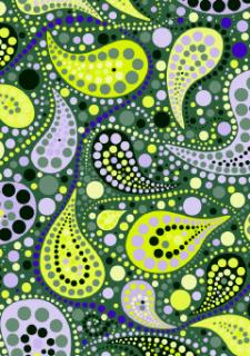 Greetings Card Lilac Paisley