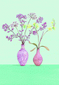 Greetings Card Vases of Flower