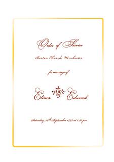Order of service