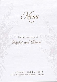 Menu/Order of Service