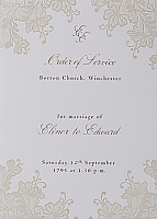 Menu/Order of Service