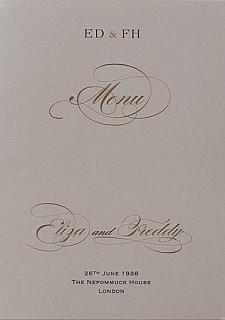 Menu/Order of Service