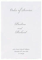 Order of service