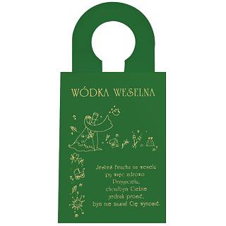 Komplet 10 zawieszek na wino ze złotym nadrukiem